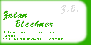 zalan blechner business card